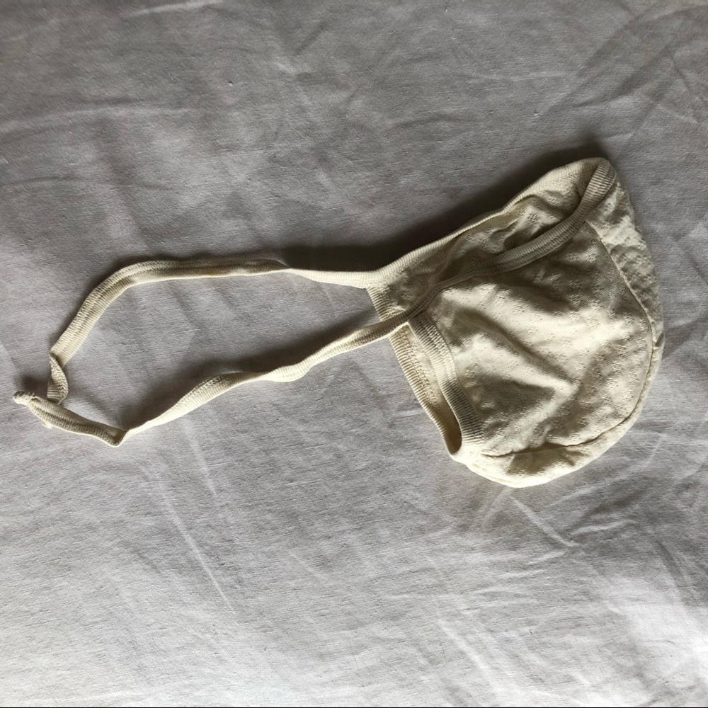 Quincy Mae pointelle baby bonnet. 3-6 mos. Ivory